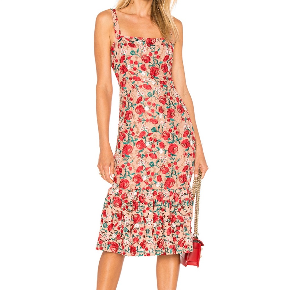 Lovers + Friends Under The Stars Floral Midi Dress